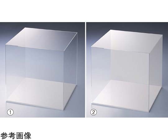 アズワン ディスプレイケース 底・背面 白 61-757-1-2 1個（ご注文単位1個）【直送品】