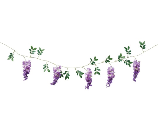 アズワン 藤 造花ガーランド 180cm 33-90-1-1 1本(ご注文単位1本)【直送品】