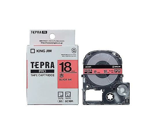 キングジム 18mm テープカセット(赤) EA761DK-181 1個(ご注文単位1個)【直送品】