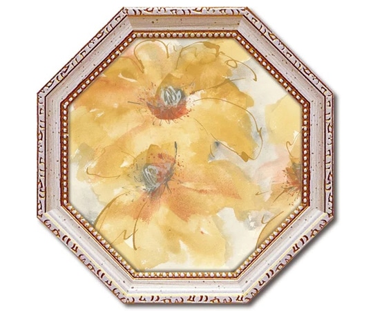 ユーパワー 八角 ミニゲル アートフレーム クリス パシュケ｢ゴールデン クレマチス1｣ CP-02553 1個（ご注文単位1個）【直送品】