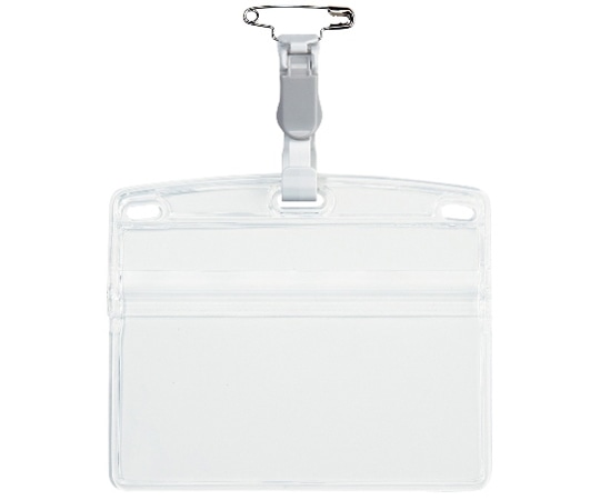 オープン工業 タッグ名札 プラスチック製クリップ ソフトヨコ特大 1枚 NT-3P-GY 1個(ご注文単位1個)【直送品】