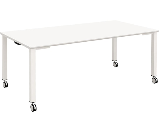 Y2K TASテーブル キャスター仕様 1890 ホワイト/ホワイト  1台(ご注文単位1台)【直送品】