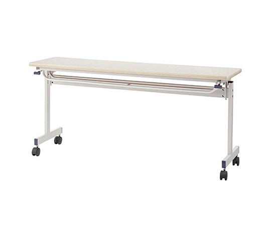 山善(YAMAZEN) 折りたたみ会議テーブル(キャスター付) 150cm ホワイト木目 YM-1545(WW/IV) 1台(ご注文単位1台)【直送品】