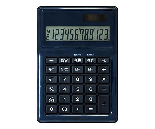 ナカバヤシ 12桁 計算機(防水機能付/ブラック) EA761G-110 1個(ご注文単位1個)【直送品】