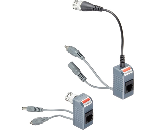 変換名人 防犯カメラアクセサリー 映像+音声+電源 LANケーブル延長 AVP-LAN100 1個（ご注文単位1個）【直送品】