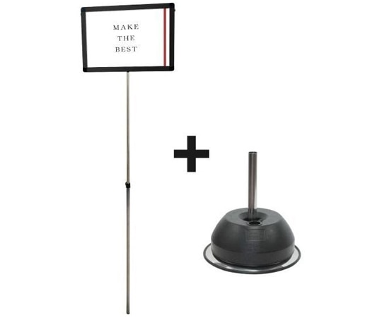 常磐精工 ブラックプラカードポールA A3横 ベースセット BPCPVA-A3Y-2SET 1個（ご注文単位1個）【直送品】