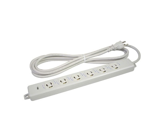 明工社 横形OA用抜け止め接地タップ6コ口 MR7906TJ1 1個(ご注文単位1個)【直送品】