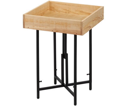 アズワン ディスプレイトレー 国産杉 高さ調整機能付き 45cm角 61-806-76-1 1個（ご注文単位1個）【直送品】