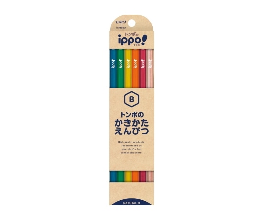 トンボ鉛筆 ippo! かきかた鉛筆 B ナチュラル 1ダース(12本入) KB-KNN04-B 1ダース(ご注文単位1ダース)【直送品】