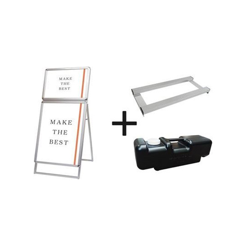 常磐精工 ポスターグリップスタンド看板コンビ(屋外用) B2B1片面シルバー ウエイトアーム・水タンクセット PGSKC-B2B1KS-G-3SET 1個（ご注文単位1個）【直送品】