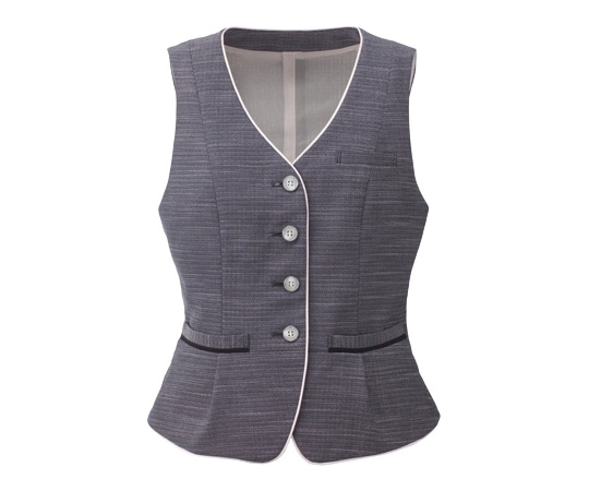 カーシーカシマ ENJOY ベスト POINT COLOR TWEED ブラック 9号 ESV617 1枚（ご注文単位1枚）【直送品】