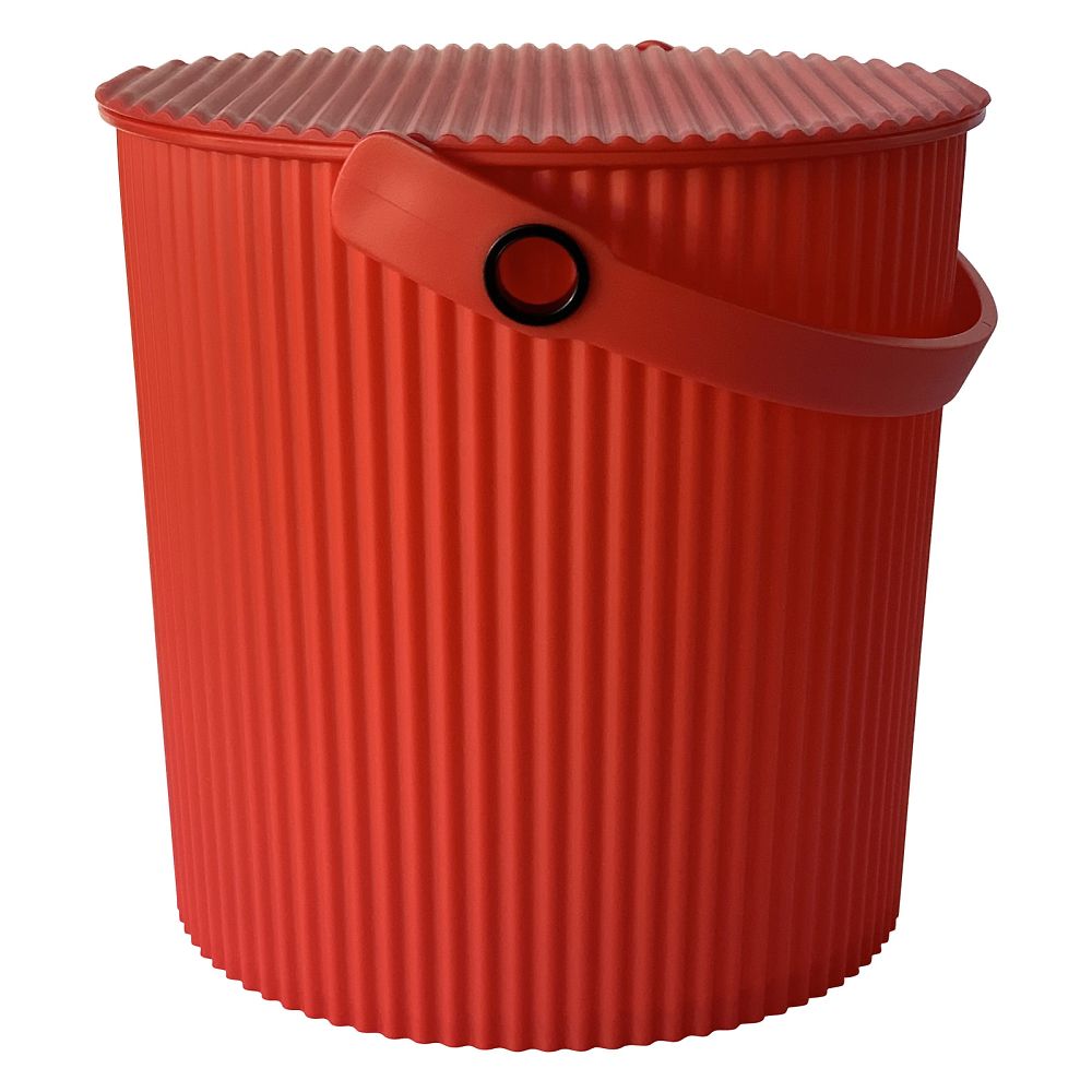 八幡化成 カラーバケット102(フタ付き)レッド 10L 1ケース(24個入)  1ケース（ご注文単位1ケース）【直送品】