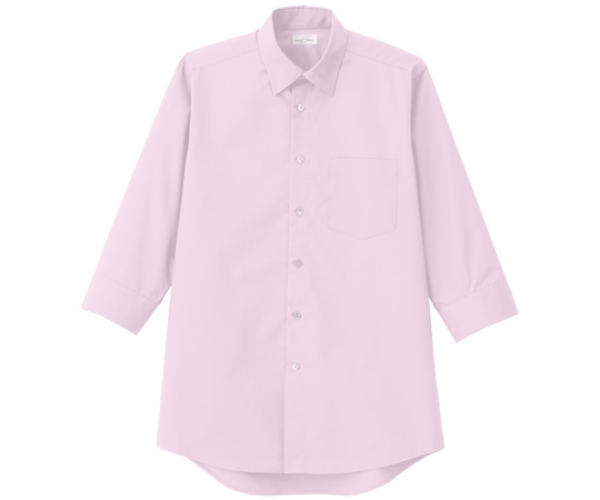 ボンマックス メンズレギュラーカラー七分袖シャツ ピンク M FB5042M 1枚（ご注文単位1枚）【直送品】