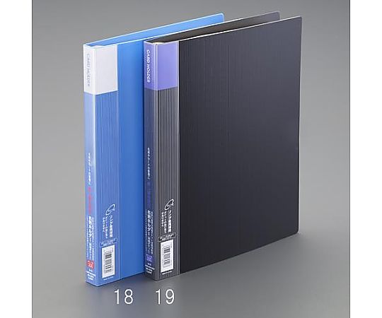 ライオン事務器 300枚 名刺ホルダー(30穴タイプ/ブラック) EA762CJ-19 1冊(ご注文単位1冊)【直送品】
