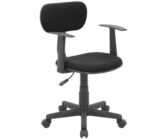 カグクロ ニューエコノミーチェア(肘付)ブラック NEO-100-A-BK 1個(ご注文単位1個)【直送品】