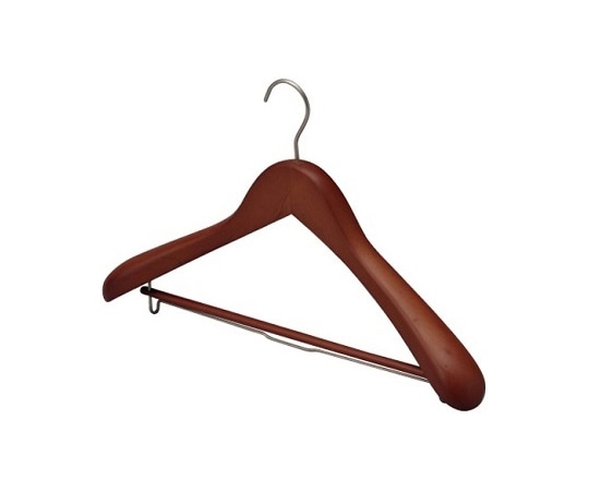 三和 木製プレミアムハンガー マットブラウン(ピンチ無)40本入 BS-17 1ケース（ご注文単位1ケース）【直送品】