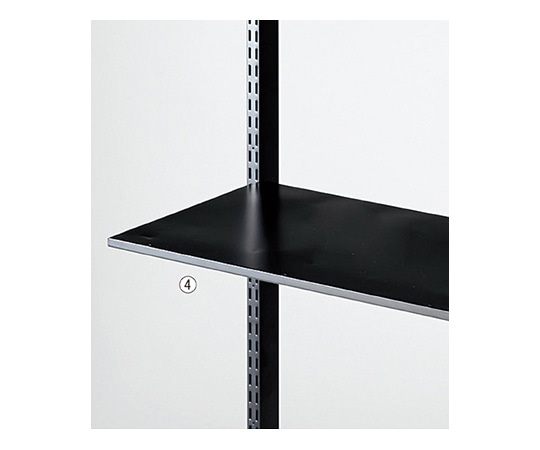 アズワン 3段可変式薄型スチール棚セット W60×D35cm BK 61-760-22-4 1セット（ご注文単位1セット）【直送品】