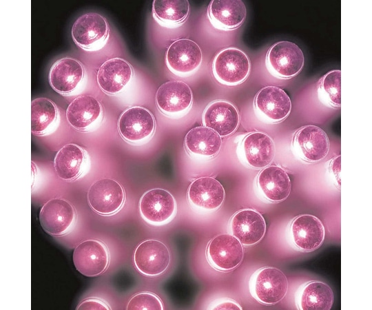 アズワン LEDストレートライト 屋外使用可 100球 ライトピンク 28-49-1-7 1セット(ご注文単位1セット)【直送品】