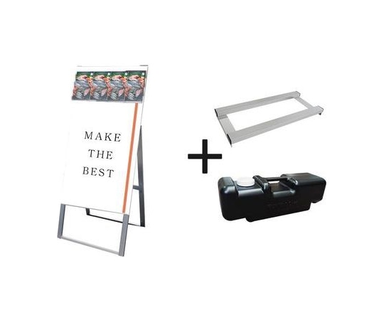 常磐精工 パンフレットケーススタンド看板 Dタイプ A1片面 ウエイトアーム・水タンクセット PCSKD-A1K-3SET 1個(ご注文単位1個)【直送品】