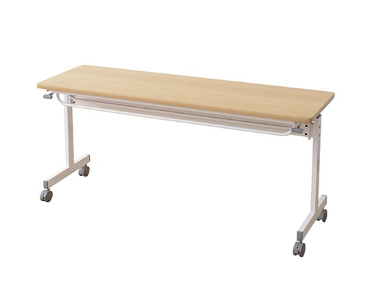 山善(YAMAZEN) 折りたたみ会議テーブル(キャスター付) 150cm ウッドナチュラル YM-1545(WN/IV) 1台(ご注文単位1台)【直送品】