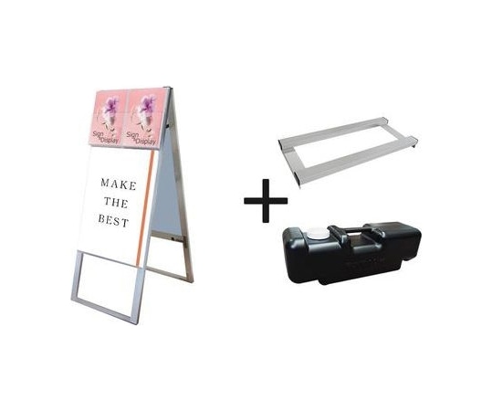 常磐精工 カタログケーススタンド看板 Dタイプ A2両面 ウエイトアーム・水タンクセット KCSKD-A2R-3SET 1個(ご注文単位1個)【直送品】