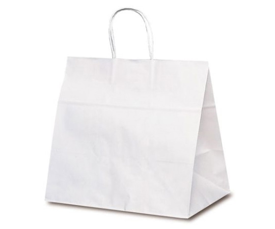 ベルベ 紙袋 自動紐手提袋 T-11W 白無地 200枚 1198 1ケース（ご注文単位1ケース）【直送品】