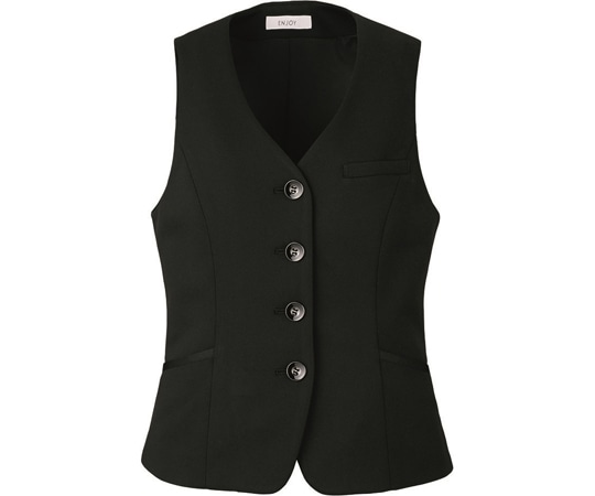 カーシーカシマ ENJOY ベスト STRETCH KNIT ブラック 9号 EAV792 1枚（ご注文単位1枚）【直送品】