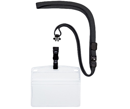 オープン工業 吊り下げ名札 脱着式 ヨコ特大 10枚 黒 NL-6-BK 1袋(ご注文単位1袋)【直送品】