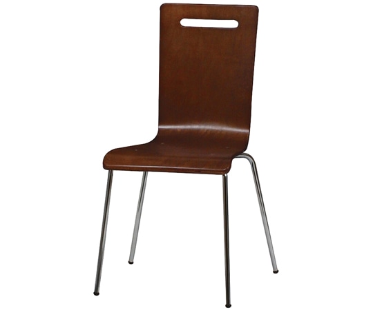 ストア・エキスプレス 曲げ木スタッキングチェア ブラウン 8脚組 61-801-84-5 1組（ご注文単位1組）【直送品】