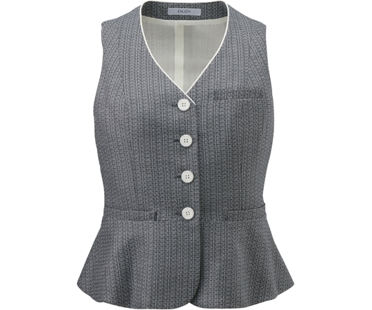 カーシーカシマ ENJOY ベスト PURETWEED グレー 15号 ESV705 1枚（ご注文単位1枚）【直送品】