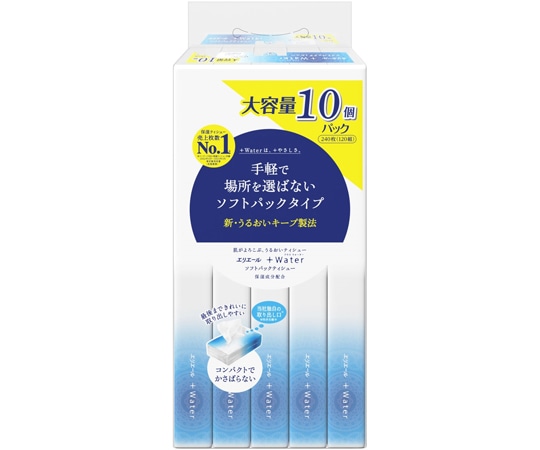 エリエール(大王製紙) +Waterソフトパック 1ケース(10パック入) 21001076 1ケース（ご注文単位1ケース）【直送品】