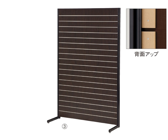 アズワン リスタプラス 壁面タイプ W120×H210cm 連結 ダークブラウン 61-554-30-3 1台（ご注文単位1台）【直送品】