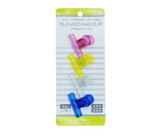 ミツヤ ポリカ目玉クリップ中 4個×10箱入 APC-02P 1ケース（ご注文単位1ケース）【直送品】