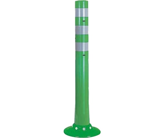 サンポール ガードコーン 接着式 広角反射レンズ付 φ80,台座径φ250×H800mm グリーン RBSC-80W(G) 1台(ご注文単位1台)【直送品】