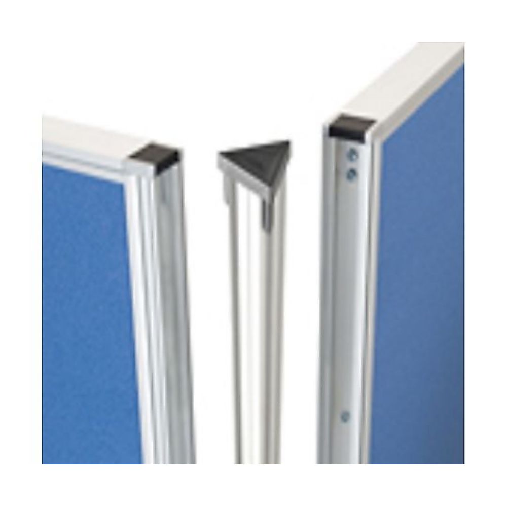 カグクロ ローパーテーション用 120°コーナーポール シルバー H1600mm PN-P1600120 1本(ご注文単位1本)【直送品】