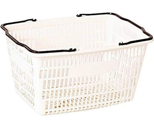 グリーンパル お買い物カゴ アイボリー 1セット(16個入)  1セット（ご注文単位1セット）【直送品】