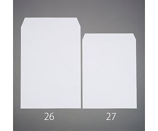 アズワン 240x332mm/角2  ホワイト封筒(郵便枠なし) EA762GE-26 1袋(ご注文単位1袋)【直送品】