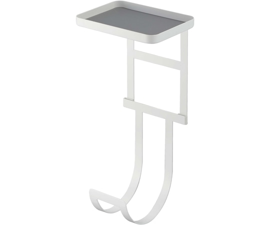 山崎実業 トイレットペーパーホルダー上ラック 2段 プレート ホワイト 4436 1個(ご注文単位1個)【直送品】