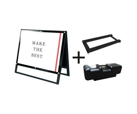 常磐精工 ブラックポスター用スタンド看板 B1横ロウ両面ブラック ウエイトアーム・水タンクセット BPSSK-B1YLRB-3SET 1個（ご注文単位1個）【直送品】