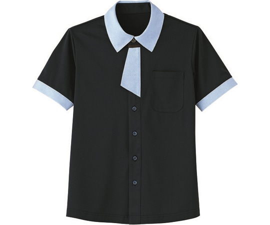 カーシーカシマ HEARTGREEN シャツブラウス KNITTI SHIRT NECKTIE 夜空 L HM2629 1枚(ご注文単位1枚)【直送品】