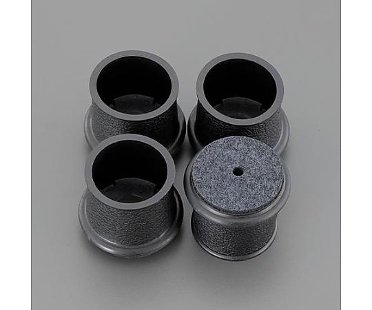 アズワン 27-30mm フェルト付足キャップ(4個/黒) EA979DE-5 1箱(ご注文単位1箱)【直送品】