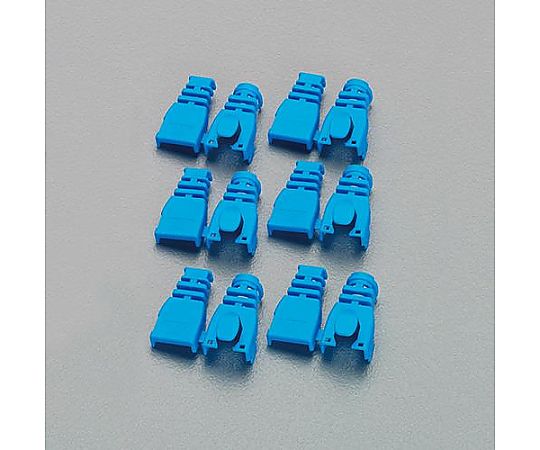 エスコ コネクター保護カバー(後付けタイプ/ブルー/6個) EA764BK-12 1セット(ご注文単位1セット)【直送品】