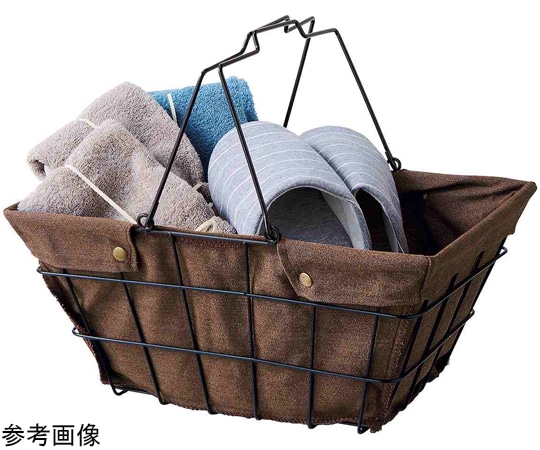 アズワン ワイヤーファブリックバスケット 買い物かご L アイボリー 61-784-43-9 1個（ご注文単位1個）【直送品】