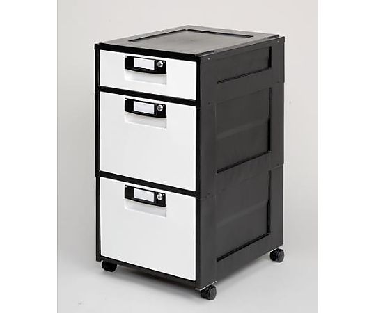 エスコ 425x509x 784mm/3段 キャビネット(キャスター付) EA954HL-4 1台(ご注文単位1台)【直送品】