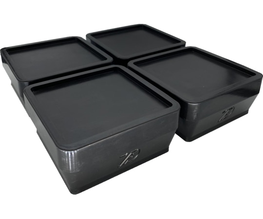 タツフト 洗濯機高さ調整ゴムマット 黒 45mm 4個入 TFi-5505 1セット(ご注文単位1セット)【直送品】