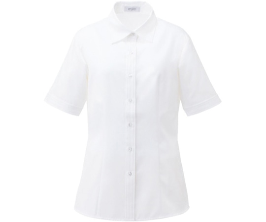 カーシーカシマ ENJOY 半袖シャツ LIGHT SHADOW PIQUE ホワイト 19号 ESB660 1枚（ご注文単位1枚）【直送品】