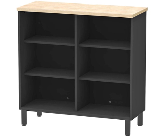 アール・エフ・ヤマカワ 収納カウンター オープンタイプ W1000×D400 ブラック RFDBC-1040NB-OP 1台（ご注文単位1台）【直送品】