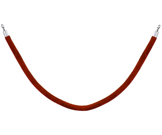 大和産業 ロープパーテーション用ベルベットロープ 銀×赤 R2-11-RD 1本(ご注文単位1本)【直送品】