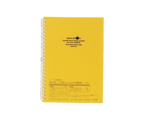 LIHITLAB AQUA DROPs ツイストリング・ノート 5黄 N-1658 N1658-5 1冊(ご注文単位1冊)【直送品】