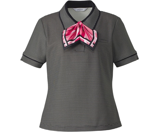 カーシーカシマ ENJOY ポロシャツ MARINE BORDER ブラック LL ESP557 1枚（ご注文単位1枚）【直送品】